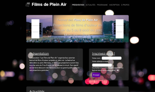 Capture d'écran du site